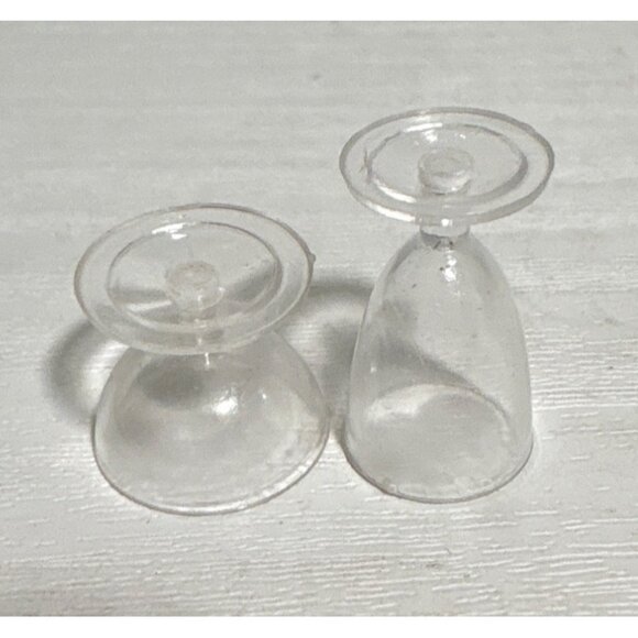 Miniature Marx Little Hostess Clear Plastic Wine / Water Glass & Goblet For Doll - Picture 7 of 8